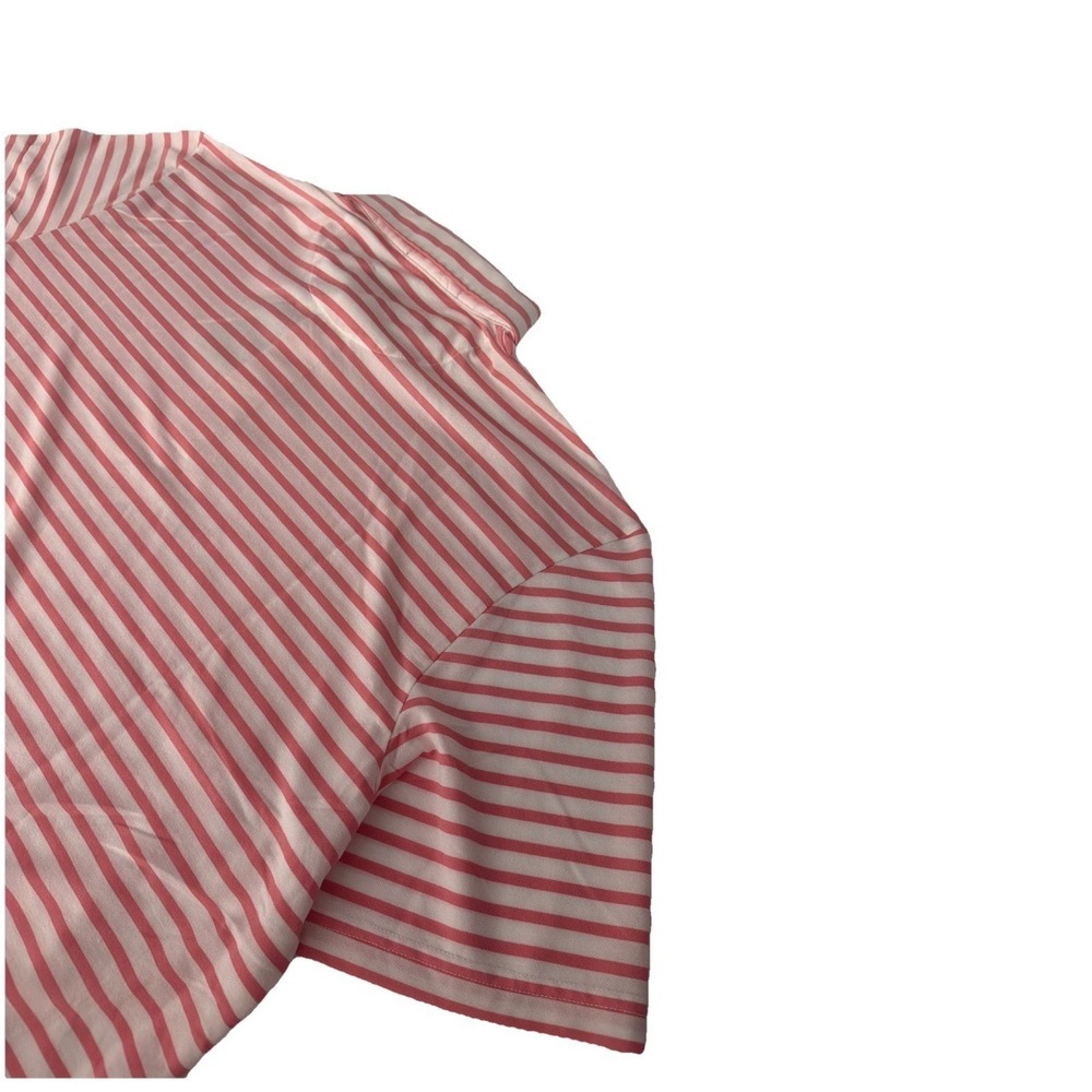 RLX Ralph Lauren Mens XL Golf Polo Shirt Pink White Striped Wicking Performance - Picture 8 of 12